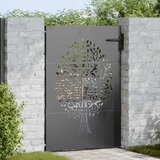  Vrtna vrata Crna 85 x 150 cm Čelik s praškastim premazom | shoptok.hr