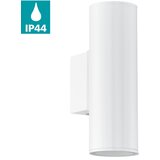 Eglo riga spoljna zidna lampa/2, led, gu10, 2x3w, čelik/bela | Eponuda.com