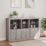  Komoda s LED svjetlima boja sivog hrasta 162x37x100 cm | shoptok.hr