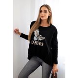 Kesi Women's blouse with eagle and Canyon inscription black | Shoptok.si