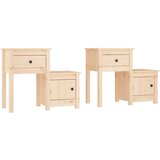 Maison Chic Dvo delni komplet Nočne omarice - Nočne mize 79,5x38x65,5 cm trdna borovina, (21687513) Cene