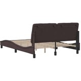  Okvir za krevet bez madraca tamnosmeđi 140 x 190 cm od tkanine | shoptok.hr