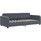  Dnevna postelja z vzmetnico temno siva 90x190 cm žamet | Shoptok.si