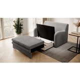 ELTAP Siva žametna raztegljiva sedežna garnitura 130 cm Ario – | Shoptok.si