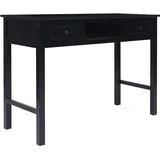 Radni stol crni 108 x 45 x 76 cm od masivnog drva paulovnije