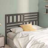  Uzglavlje za krevet sivo 141 x 4 x 100 cm od masivne borovine | shoptok.hr