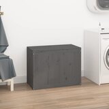  Kutija za rublje siva 88,5x44x66 cm od masivne borovine | shoptok.hr