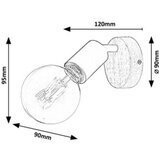 Rabalux pablo, metal-drvena spot , E27 1xMAX 40W, mat crna | ePonuda.com