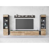 XXXL Dnevni Regal Vera I, Antracit, Barva Kostanja, Z Osvetlitvijo | Shoptok.si