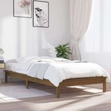  Posteljni okvir medeno rjav 75x190 cm trdna borovina 2FT6, (20735753) Cene