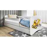 Drveni dečiji krevet bager sa fiokom - beli - 160X80Cm Cene