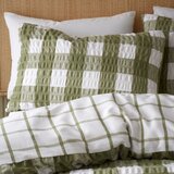 Catherine Lansfield Zelena flanelna posteljnina za zakonsko posteljo 200x200 cm Gingham Check – | Shoptok.si