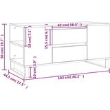 vidaXL Klubska mizica dimljeni hrast 102x44,5x50 cm inženirski les | Shoptok.si