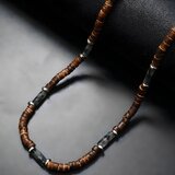 Ogrlica AB-34055 - Smeđa / Crna KP34055 | shoptok.hr