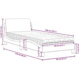  Krevet s madracem boja cappuccina 90 x 200 cm od umjetne kože | shoptok.hr