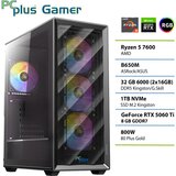 PCPLUS Namizni računalnik PCPLUS Gamer Ryzen 5 7600, 32 GB RAM, 1 TB SSD, RTX 5060 Ti 8GB|Gaming, (5000089113) | Shoptok.si