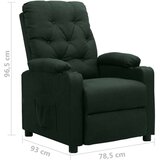  Naslonjač od tkanine tamnozeleni - Tamnozelena 1 | shoptok.hr