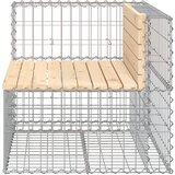  Vrtna klupa s gabionskim dizajnom 92 x 71 x 65,5 cm od borovine | shoptok.hr