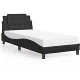  The Living Store Posteljni okvir z vzglavjem črn 80x200 cm umetno usnje - Posteljni Okvir, (21529100) | Shoptok.si