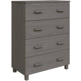 Maison Chic Komoda - Predalnik HAMAR svetlo siva 79x40x103,5 cm trdna borovina, (21722662) Cene