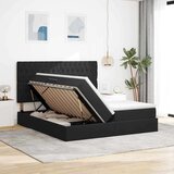 vidaXL Postelja s shranjevanjem z vzmetnico Črna 200 x 200 cm Žamet, (5000099803) | Shoptok.si