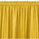  Curtain MILANA color mustard style classic 5 cm pole pocket with 3 cm fringe chenille 220x175 HOMEDE | shoptok.hr