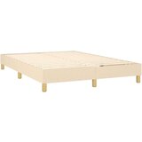 vidaXL Krevet s oprugama i madracem krem 140 x 190 cm od tkanine | shoptok.hr