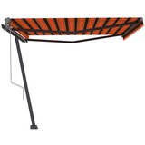  Prostostoječa avtomatska tenda 450x300 cm oranžna/rjava, (20728764) | Shoptok.si