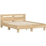  The Living Store Posteljni okvir z vzglavjem sonoma hrast 140x200 cm inž. les - Posteljni Okvir, (21500056) | Shoptok.si