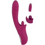 Licking & Thrusting Vibrator Purple