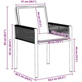  Vrtni set za objed 19 kom. Crna poliratan | shoptok.hr