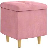  Otoman za pohranu s jastukom Ružičasta 40 x 40 x 45 cm Baršun - Ružičasta 40 cm Baršun | shoptok.hr