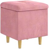  Shranjevalna tabureta z blazino Roza 40 x 40 x 45 cm Žamet, (5000208398) | Shoptok.si