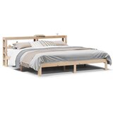  Okvir kreveta s uzglavljem 200 x 200 cm od masivne borovine | shoptok.hr