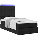 vidaXL otomanski okvir kreveta s madraca crni 80x200cm od tkanine | shoptok.hr