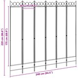  Razdjelnik prostora s 6 panela Bež 240 x 220 cm Tkanina | shoptok.hr