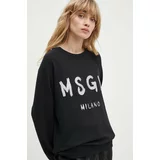 Msgm Bombažen pulover ženski, črna barva, 3741MDM513G.247799