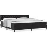 Box Spring Krevet s Madracem Crna 200x200 cm Baršun | shoptok.hr