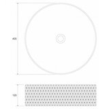 Copen stakleni lavabo copen nadgradni fi400x125mm belo dno | Eponuda.com
