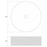 Copen Stakleni lavabo COPEN nadgradni fi400x125mm belo dno | Eponuda.com