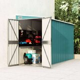 vidaXL Zidno vrtno spremište zeleno 118 x 288 x 178 cm pocinčani čelik | shoptok.hr