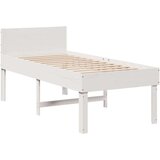 vidaXL Posteljni okvir brez vzmetnice bel 90x190 cm trdna borovina | Shoptok.si