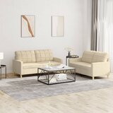  2-dijelni set sofa s jastucima krem od tkanine | shoptok.hr