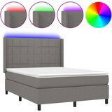  Box spring s madracem LED tamnosivi 140x200 cm tkanina | shoptok.hr