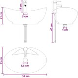  Umivaonik za kupaonicu Mat Crna 59 x 35 x 21 cm Metal | shoptok.hr