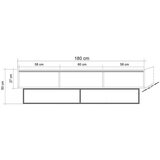 Kalune Design TV omarica v orehovem dekorju v naravni barvi 180x50 cm Rodez – | Shoptok.si