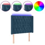  LED uzglavlje tamnoplavo 93x16x118/128 cm baršunasto | shoptok.hr