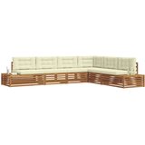  Set vanjskih sofa s jastukom 6 Komad Prirodna i krem | shoptok.hr