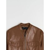 Sinsay Kratka jakna od umjetne kože | shoptok.hr