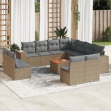 vidaXL 12-dijelni set vrtnih sofa od poliratana s jastucima bež | shoptok.hr